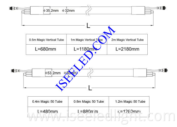 Magic DMX512 RGB Tube Light